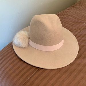 Mauve Wide Brim Hat